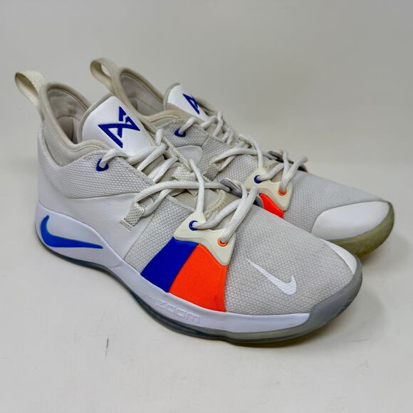 Nike PG2 'The Bait' Paul George Mens Sz 13 OKC White Blue Basketball Shoes S1537 - Picture 2 of 16